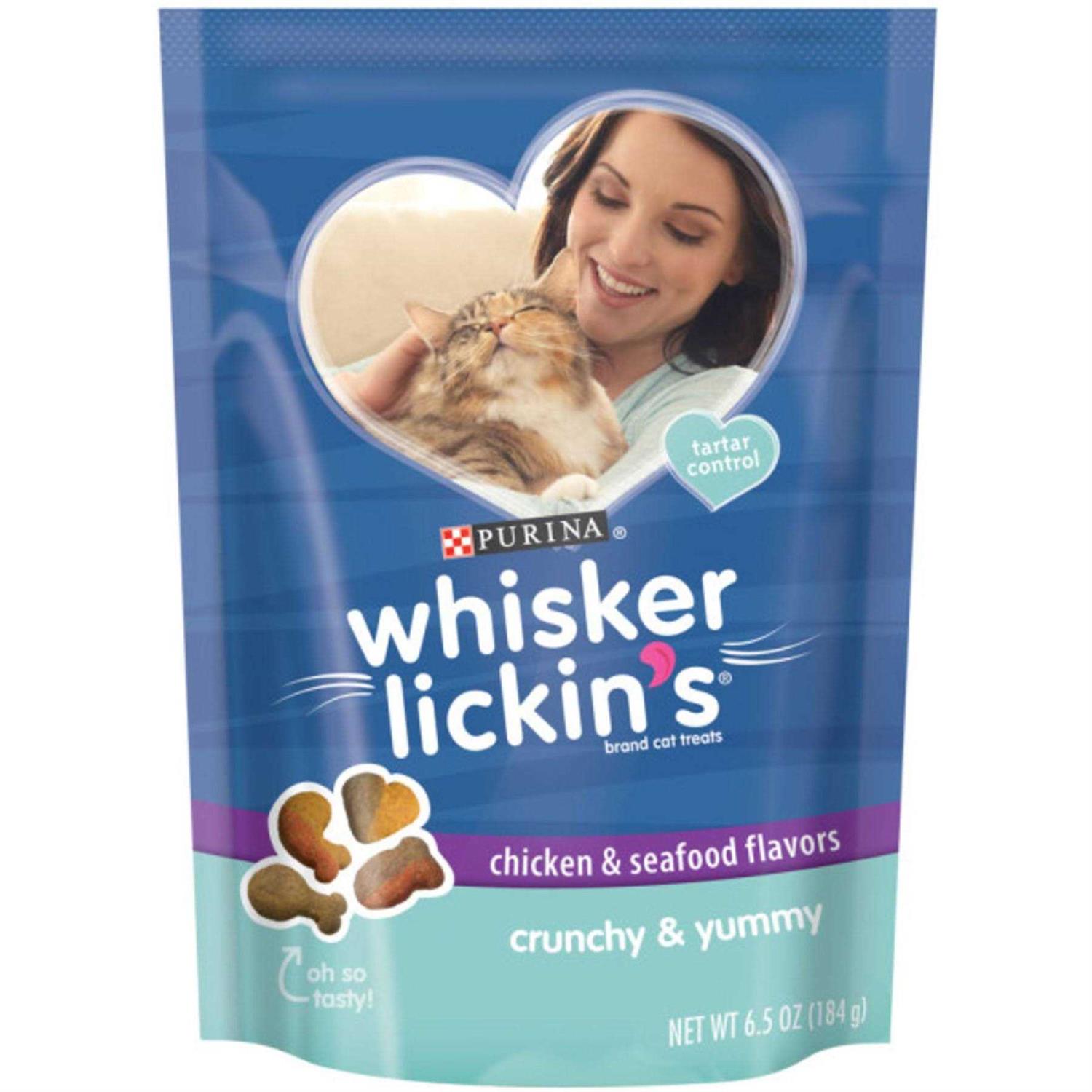 Purina Whisker Lickin's Chicken & Seafood Flavors Crunchy Cat Treats - Pet Supplies online store
