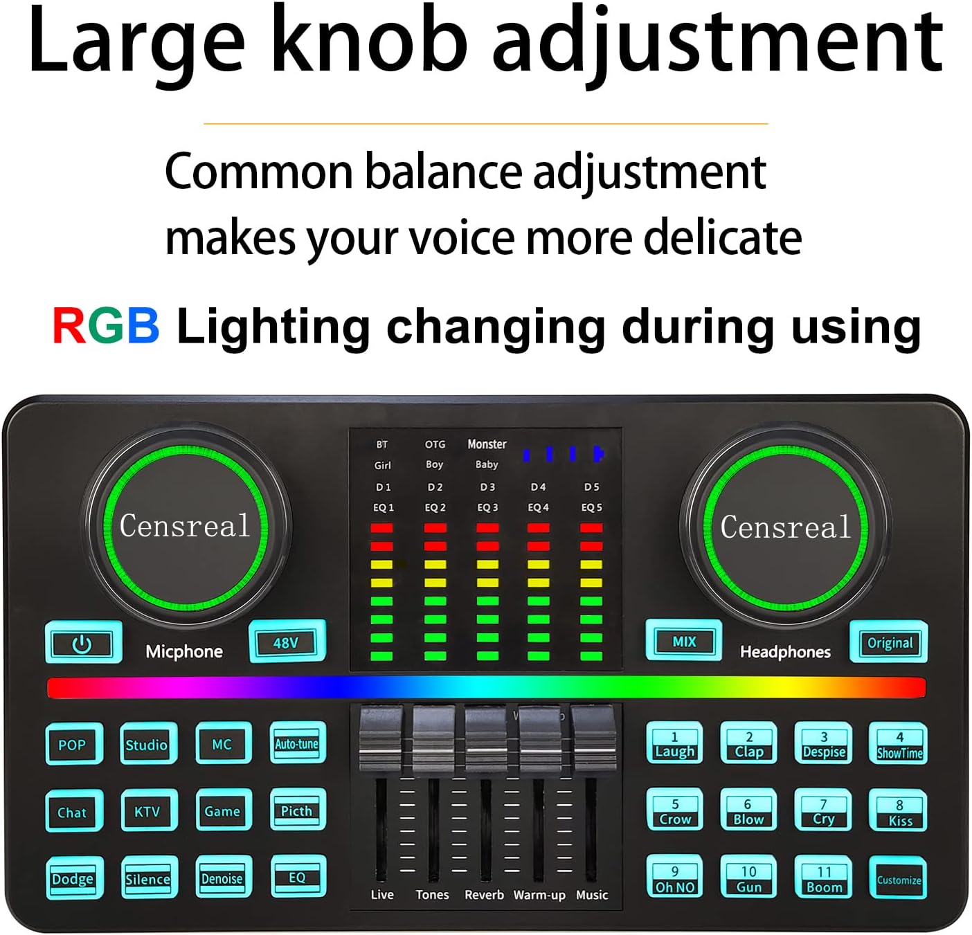 DJ Mixer, ALL-IN-ONE Podcast Equipment Bundle Music Recording Production Studio with Condenser Microphone 3.5mm for Live Streaming,Compatible with PC,Smartphone,Gaming