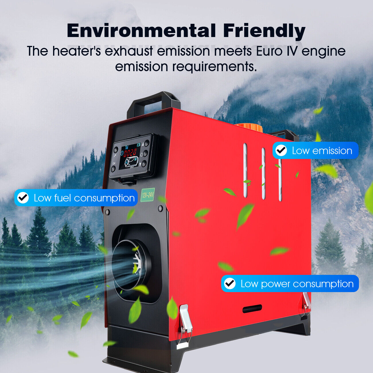 2Pcs 8KW 12V Air Diesel Heater w/ LCD Switch Car Boat Truck Quiet Parking Heater