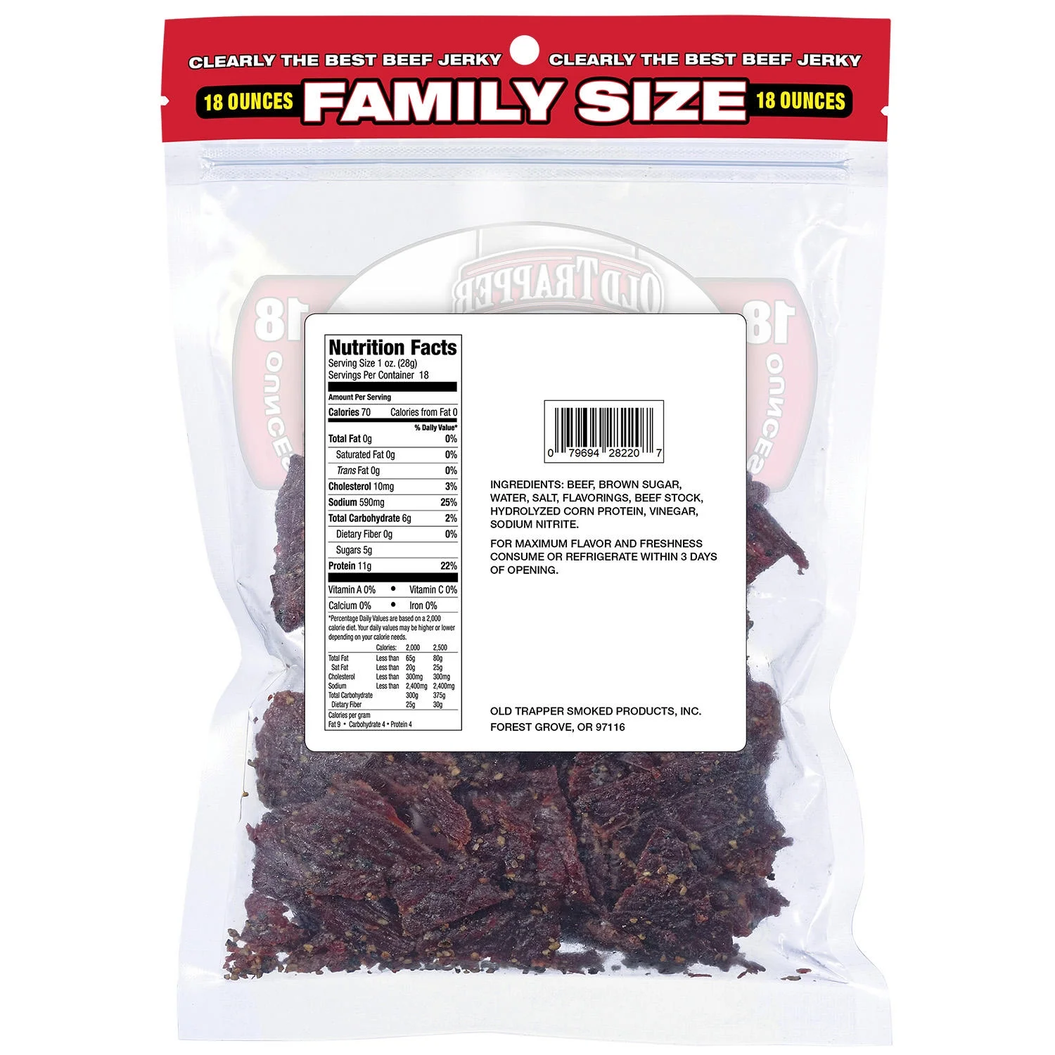 Old Trapper Peppered Beef Jerky (18 Ounce)