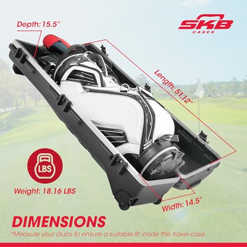 SKB Cases Hard Shell Plastic Storage Golf Travel