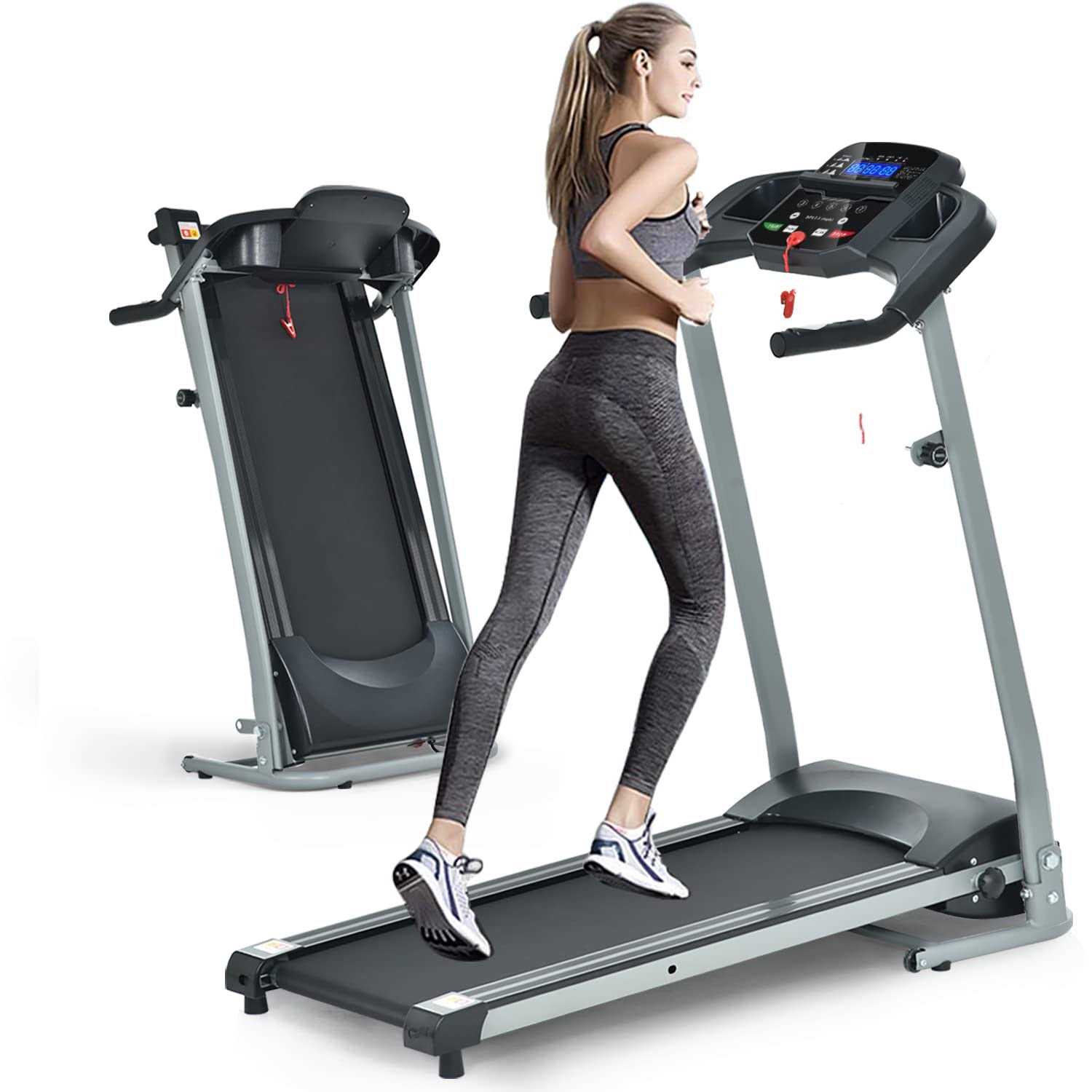 Home Foldable Treadmill with Incline, Folding Treadmill for Home Workout, Electric Walking Treadmill Machine 15 Preset or Adjustable Programs 250 LB - Sports Supplies Online Store