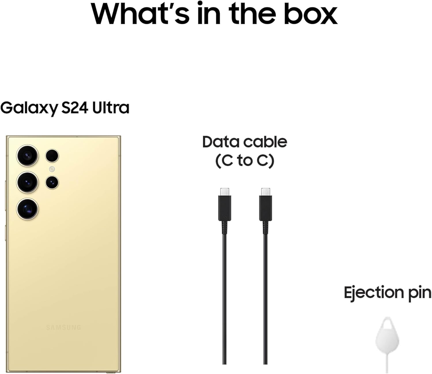 SAMSUNG Galaxy S24 Ultra Cell Phone, 256GB AI Smartphone, Unlocked Android, 50MP Zoom Camera, Long Battery Life, S Pen, US Version, 2024, Titanium Yellow (Renewed)