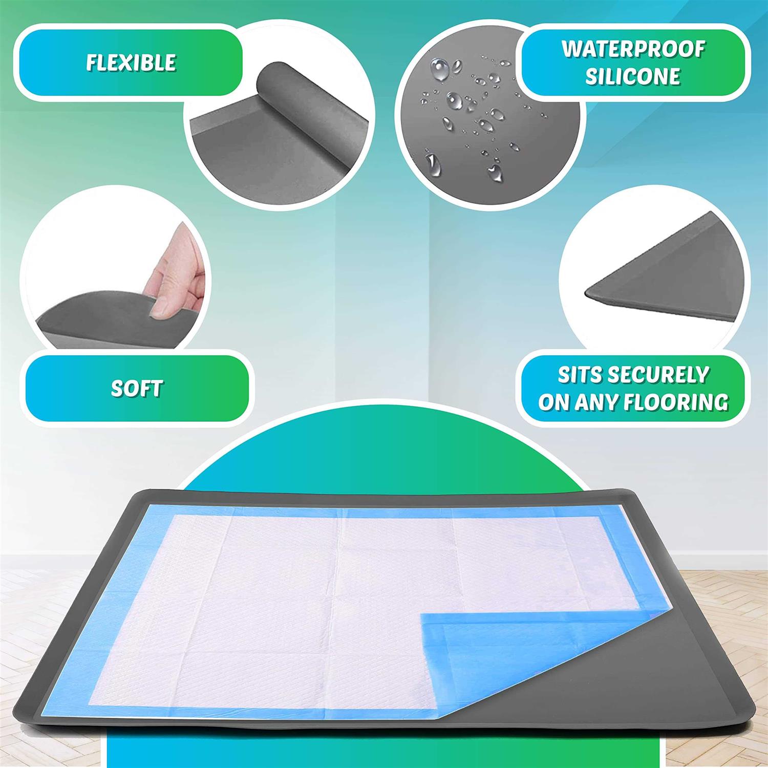 Skywin Puppy Pad Holder Tray No Spill Pee Pad Holder for Dogs Pee Pad Holder Works with Most Training Pads, Easy to Clean and Store - Pet Supplies online store