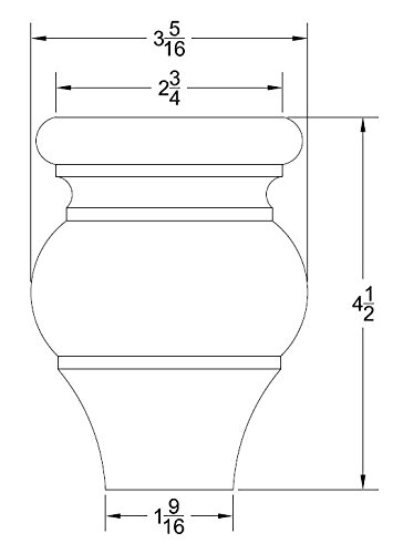 Crenshaw Bun Foot - 4 1/2