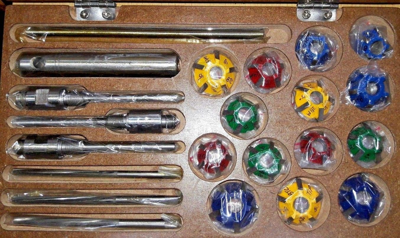 CARBIDE Tipped VALVE SEAT CUTTER 15 pcs SET FOR VINTAGE & MODERN CAR & BIKES
