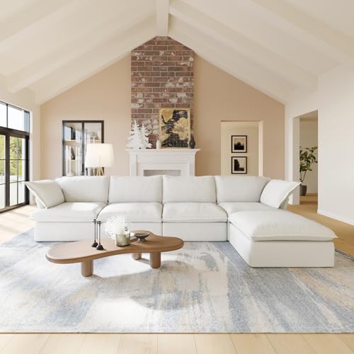 Cloud Modular Sectional Sofa with Storage Ottoman,165.2