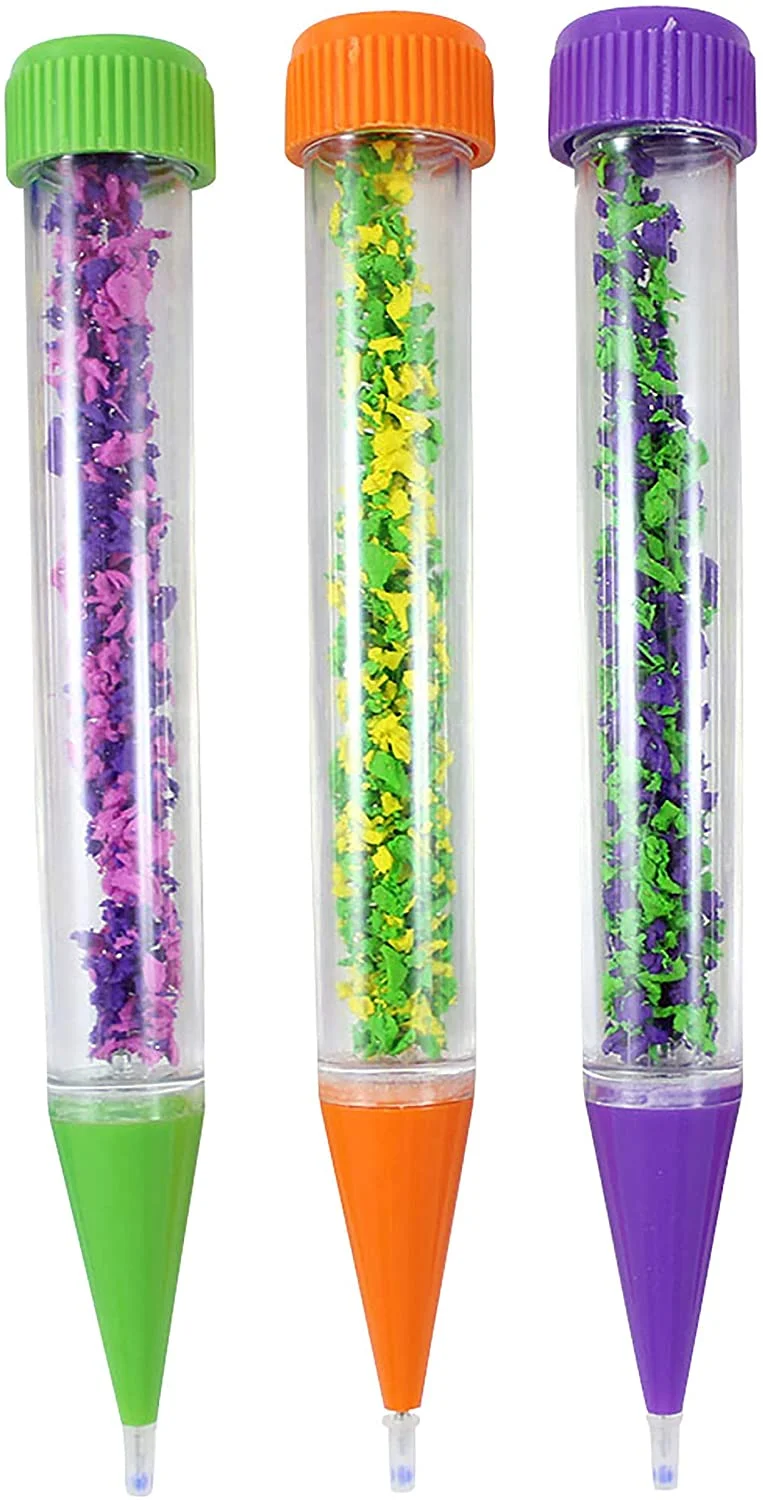 3 Flowing Compound Motion Pen - Filled with Moving Stuff - Soothing and Calming Motion Pen - Liquid Timer Sensory Office Toy - Visual Stimulation
