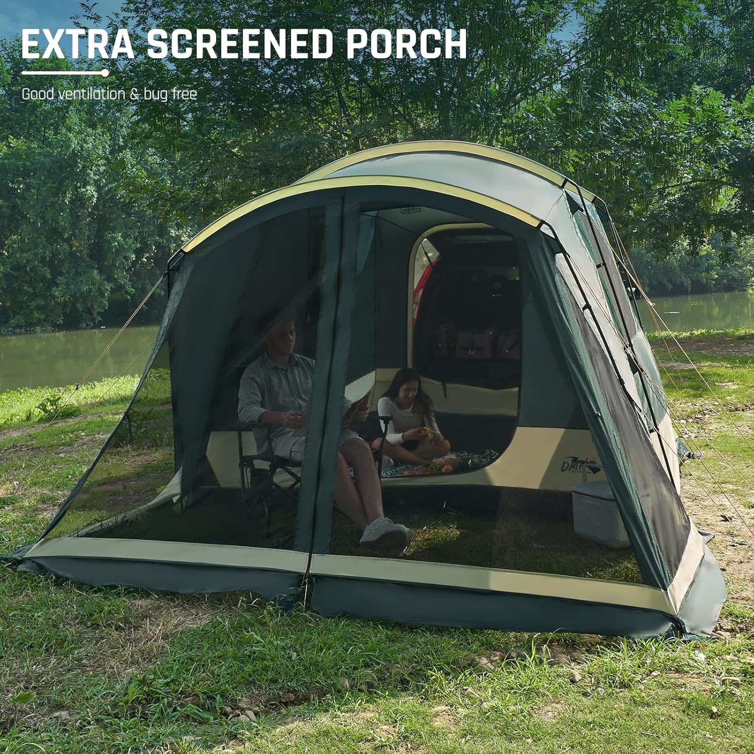 SUV Tent with Screen Porch, 5 Person SUV Tents for Camping, SUV Tailgate Tent for Outdoor, Easy Set Up Car Van Tent, Car Camping Tent Includes Movie Screen, 12'x10'x87in(H)