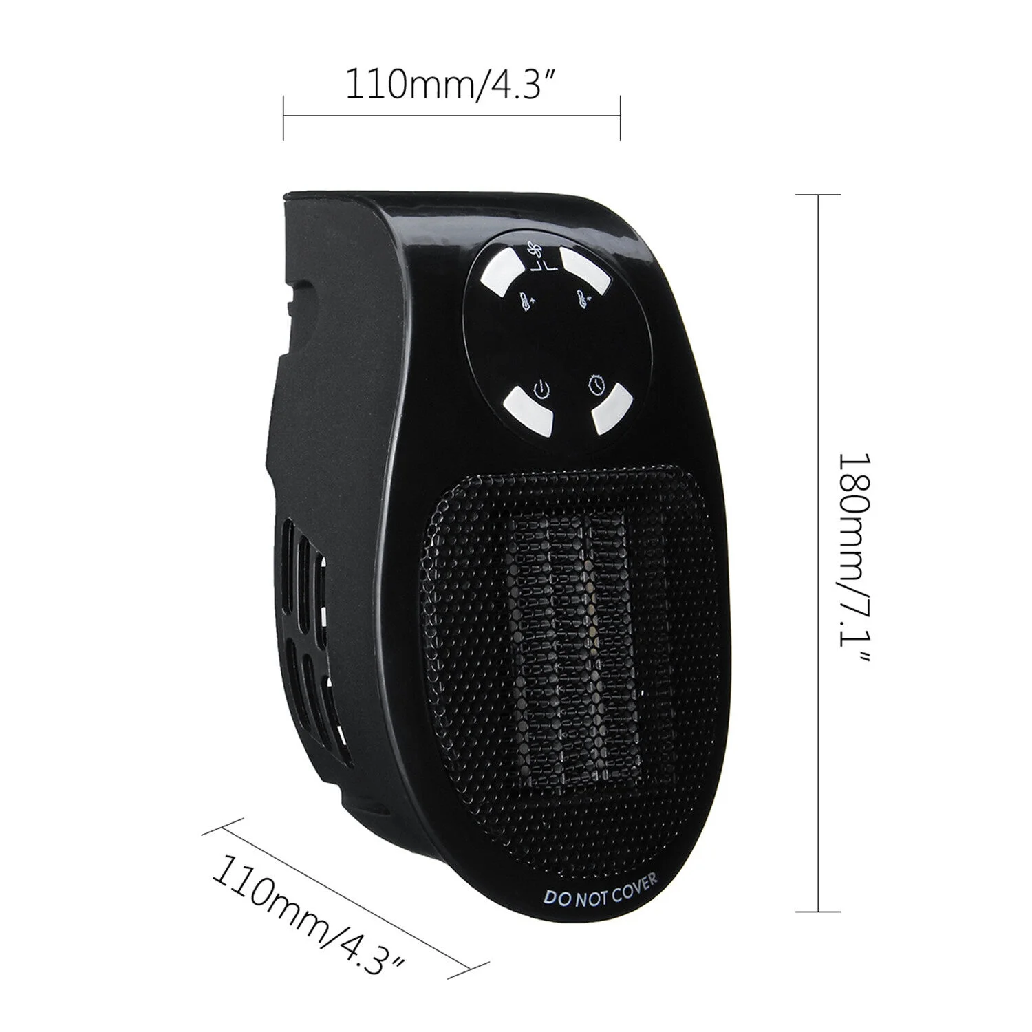 Leyfeng 500W heaters for indoor use, portable heater, wall mounted heater with adjustable thermostat timer, small space heater, small portable space heater