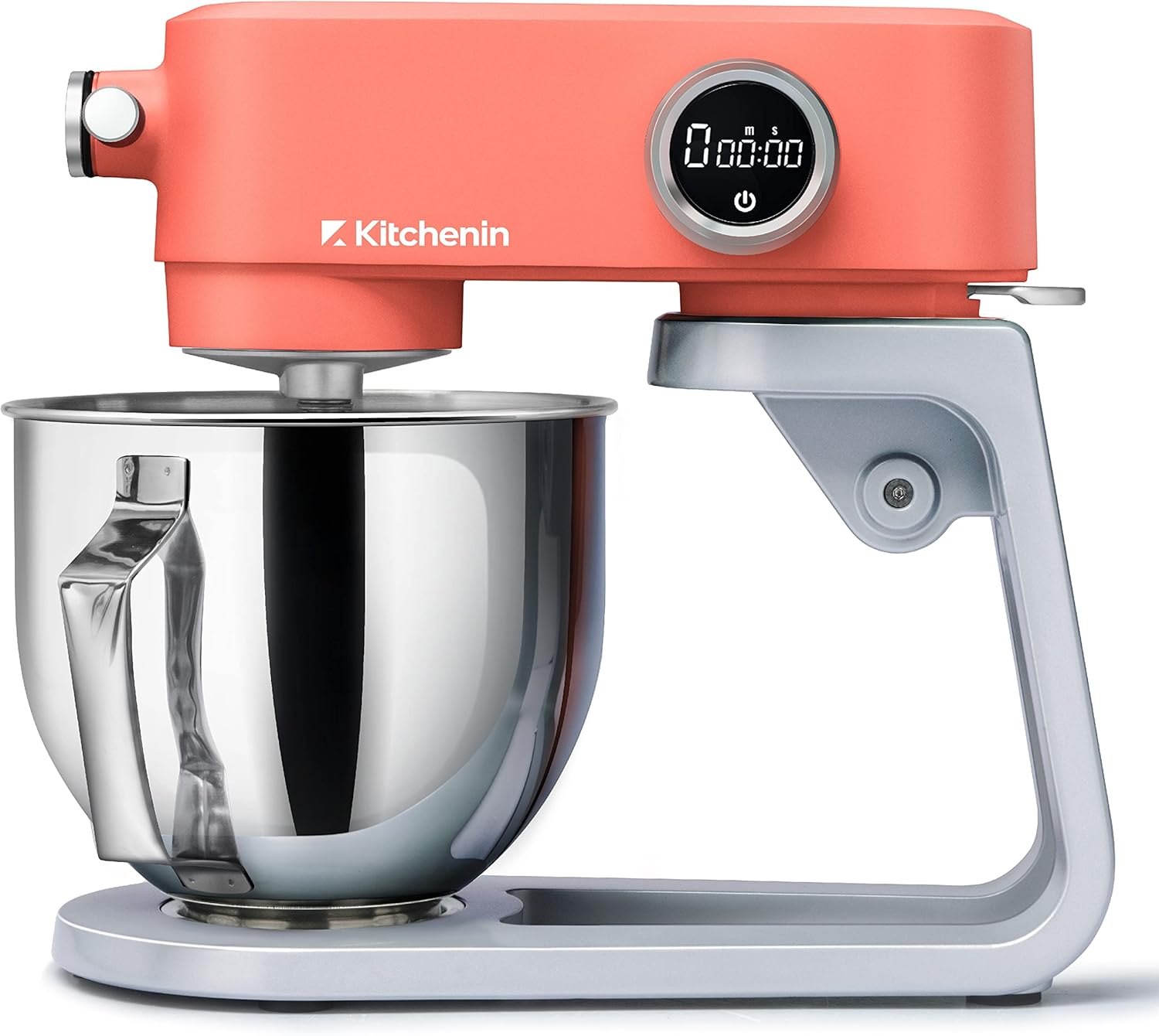 All Metal Stand Mixer,Kitchenin 5.3-Quart 8-Speeds Tilt-Head Food Mixer,400 Watt DC Motor (Classic Orange)