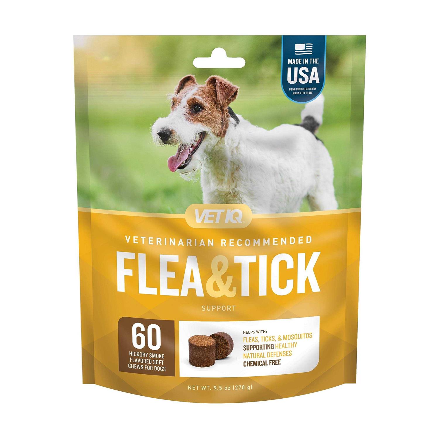 VetIQ Hickory Smoke Flavored Soft Chews Flea & Tick Support for Dogs - Pet Supplies online store