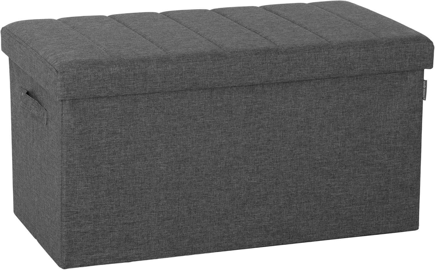 Seville Classics Foldable Tufted Storage Bench Ottoman, Modern Gray, 1787070