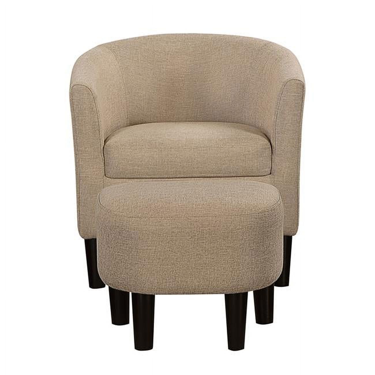 Take a Seat Churchill Accent Chair with Ottoman, Tan