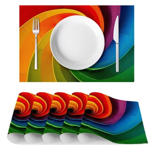 Place Mats, Table Mats, Washable Placemats, Modern Purple Leopard Print Kawaii, Table Placemats Set of 6, Table Mats Set of 4