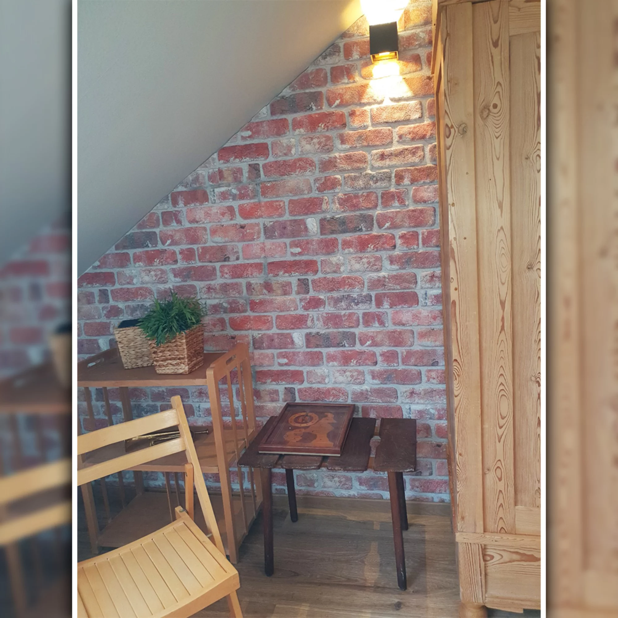 Dundee Deco 3D Wall Panels Brick Effect - Cladding, Red Brown Stone Look Wall Paneling, Styrofoam Facing for Living room, Kitchen, Bathroom, Balcony, Bedroom, Set of 10, Covers 53 sq ft