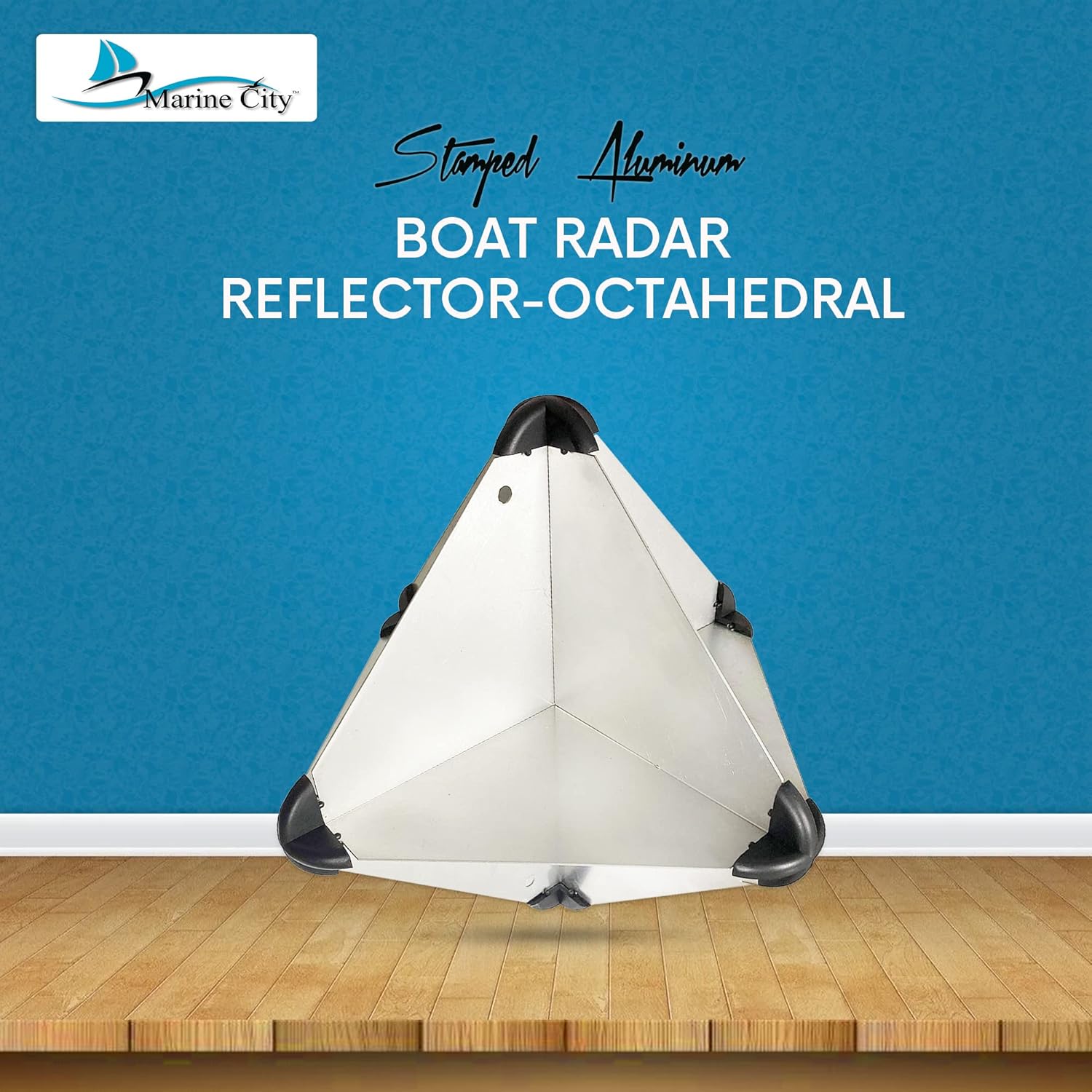 MARINE CITY Aluminium Boat Radar Reflector Octahedral Type Optimum Performance Mounted in Catch Rain Orientation Hardware Accessories for Boats RV Yacht Ship - 16 Inches (Medium)