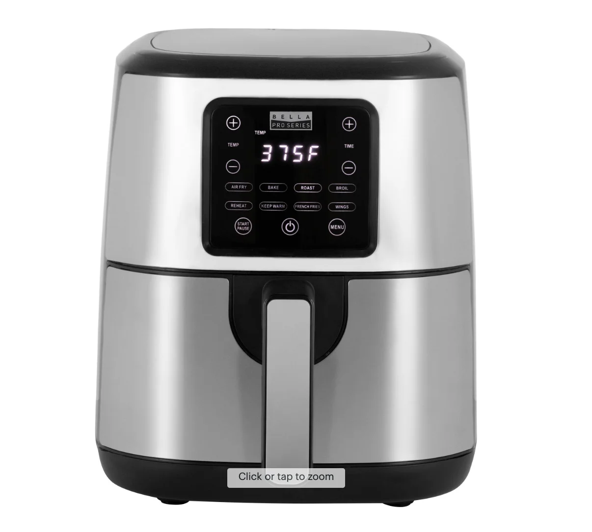 Bella Pro Series - 4.2-qt. Digital Air Fryer with Stainless Steel Finish - Stainless Steel