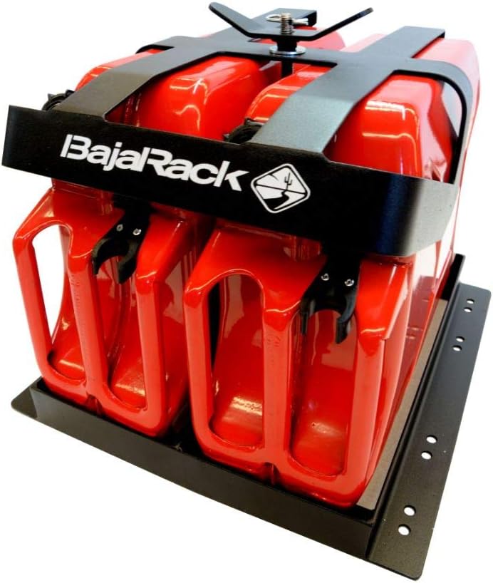 BAJARACK ADVENTURE EQUIPMENT Fuel Can Holder Mount for Two 5 Gallon Gas Cans