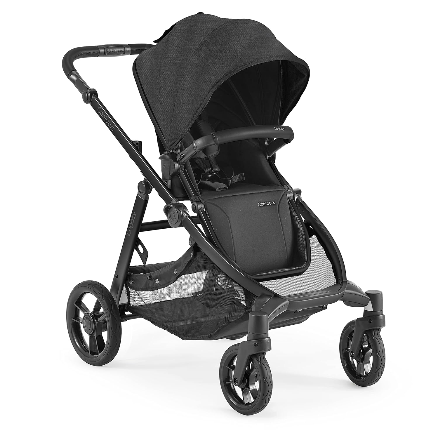 Contours - Legacy - Convertible Single to Double Convertible Stroller - Carbon Grey