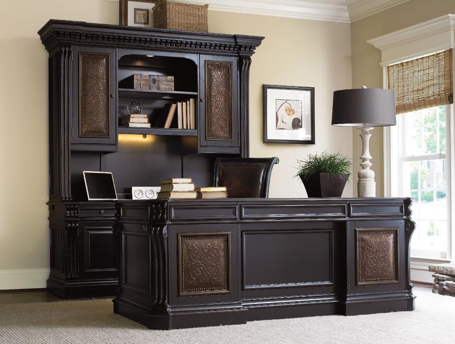 Hooker Furniture Telluride Computer Credenza Desk in Black