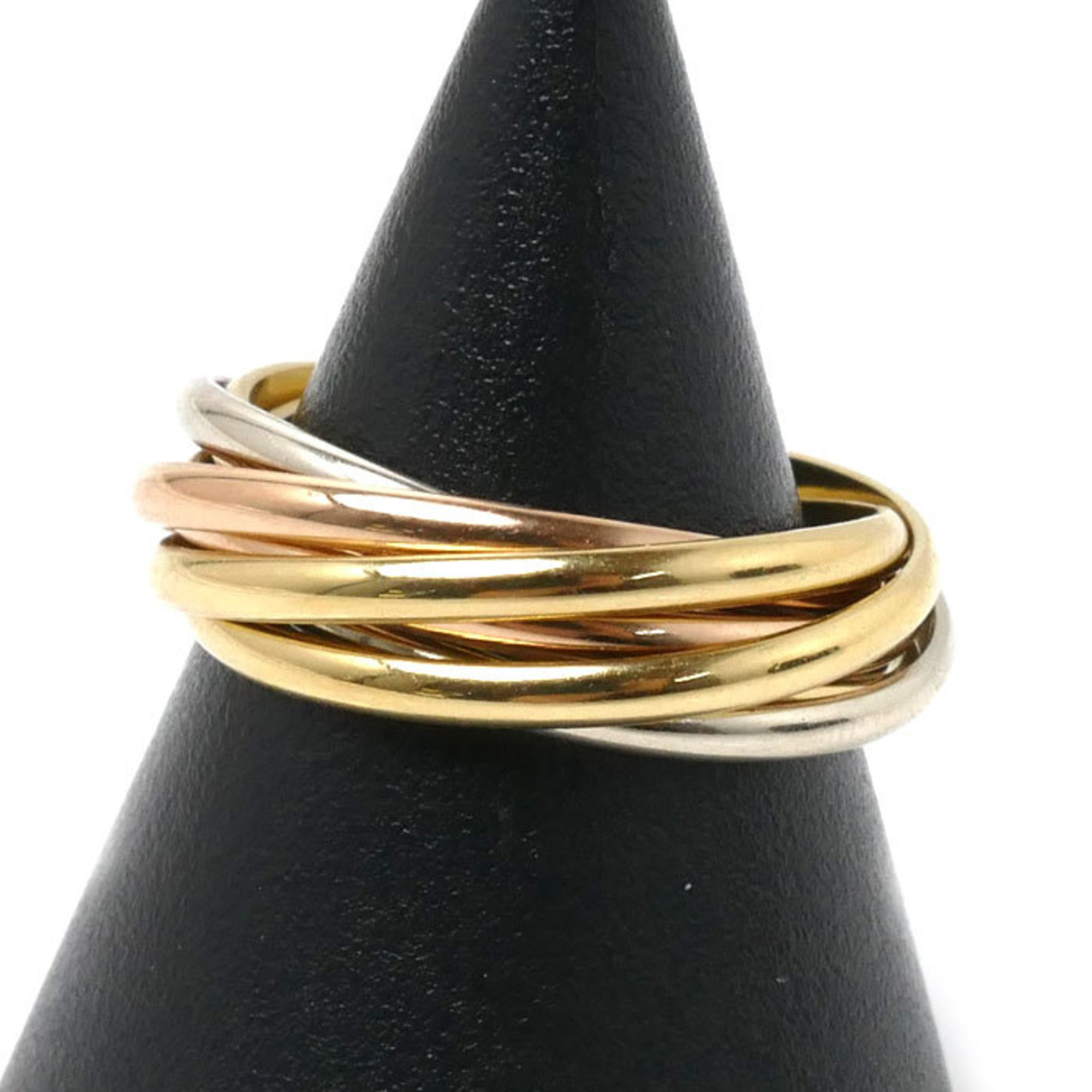 Pre-Owned CARTIER K18YG PG WG Trinity 7-row ring 6.9g Ladies (Good)