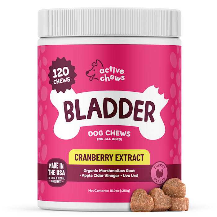 Active Chews Cranberry Supplement for Dogs Dog UTI Bladder Control for Dogs - Pet Supplies online store