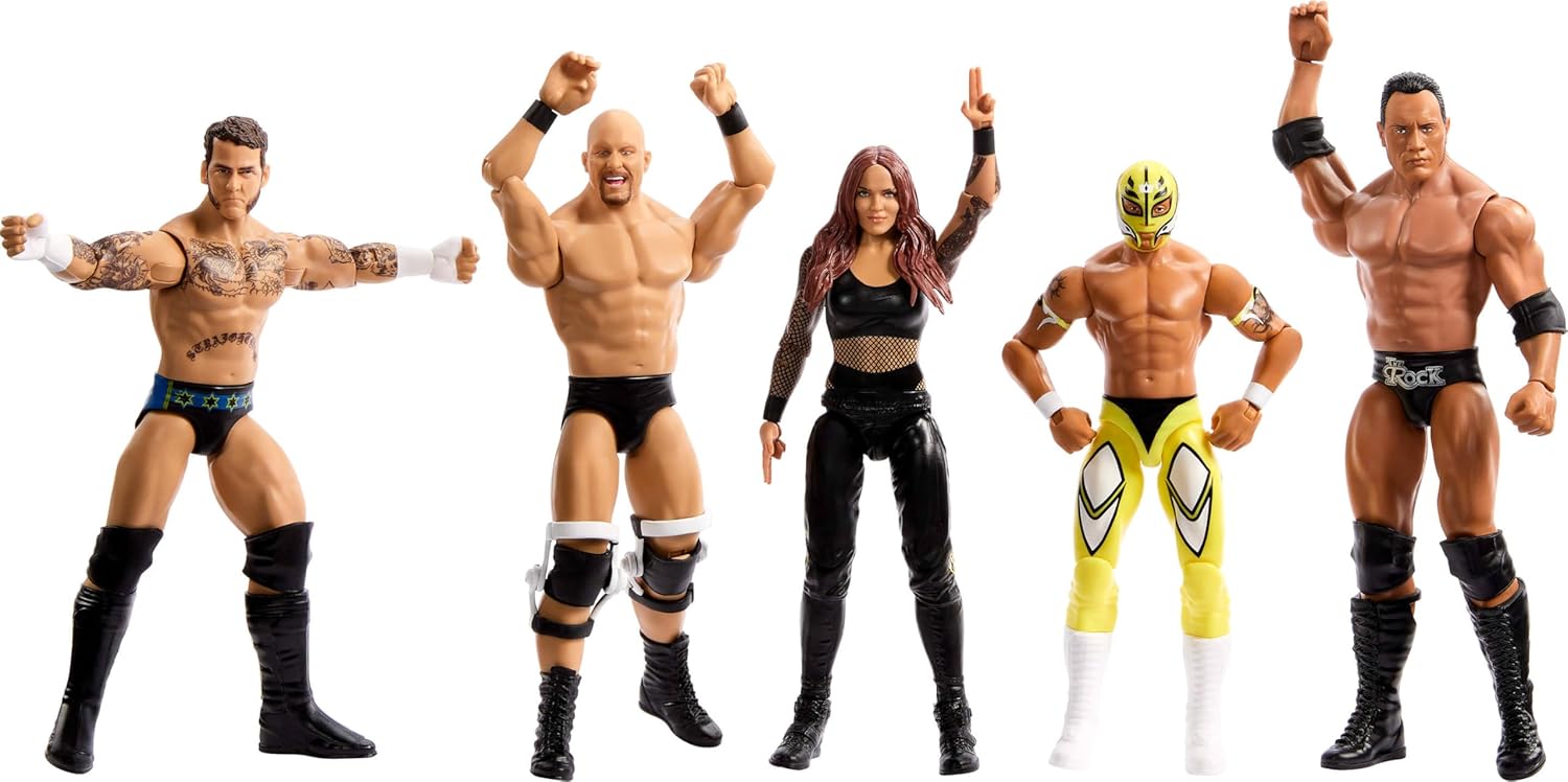 Mattel WWE Action Figure, 6-inch Collectible Stone Cold Steve Austin with 10 Articulation Points & Life-Like Look