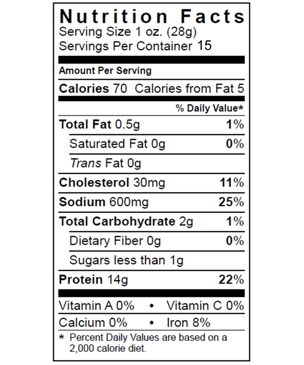 Wild Bills Black Peppered Beef Jerky Strips, 30-Count, 15-Ounce