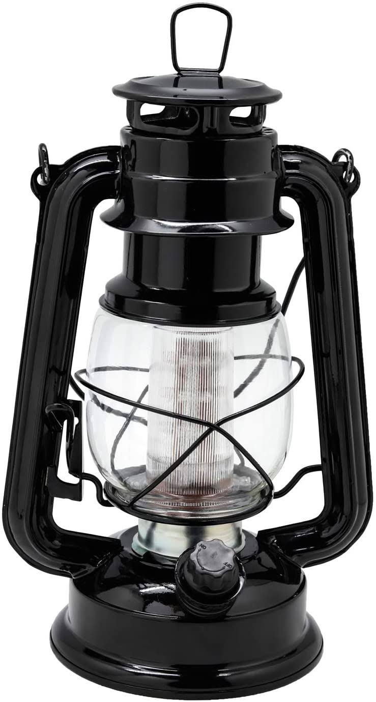 YAKii Energy Saving Hurricane Lamp,Output and Dimmer Switch,Battery Operated Camping Lantern,Metal,Variable Dimmer Settings Anti