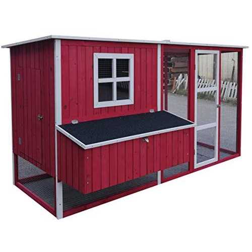 87 inch Wood Chicken Coop Hen House Run 4-6 Chickens Nesting Box - Pet Supplies online store