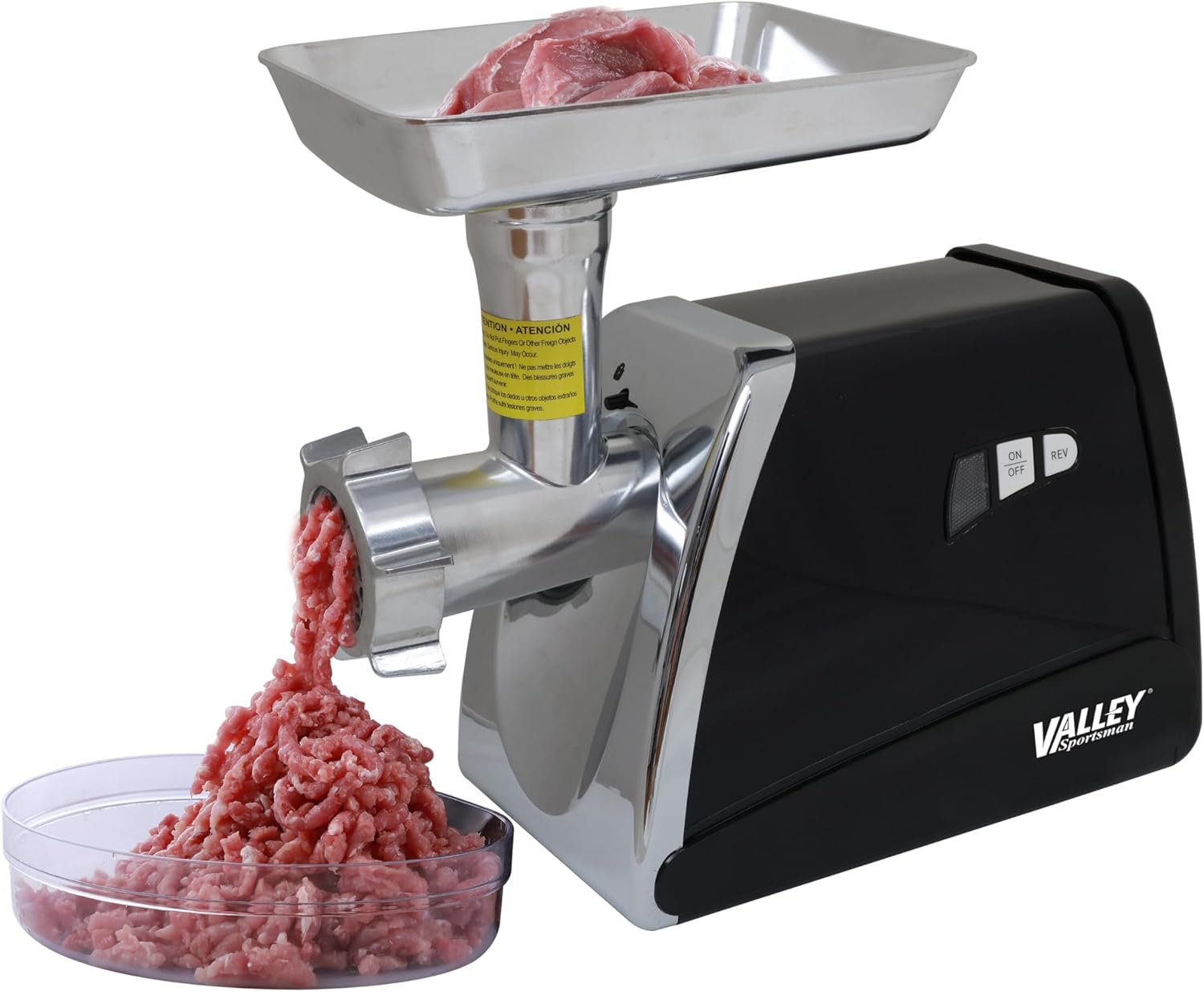 Electric Meat Grinder #8 Stainless Steel, 575W[3000W Max] Heavy Duty Meat Mincer, Sausage Stuffer Maker w/Sausage & Kubbe Kit, 2 Grinder Plates Valley Sportsman