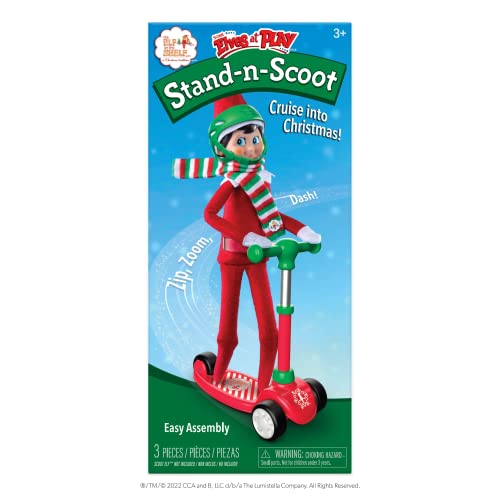 Elf On The Shelf Box Set with Scout Elf Boy (Blue Eyed) and Stand-N-Scoot Elves at Play Accessory (Multi-Item Bundle)