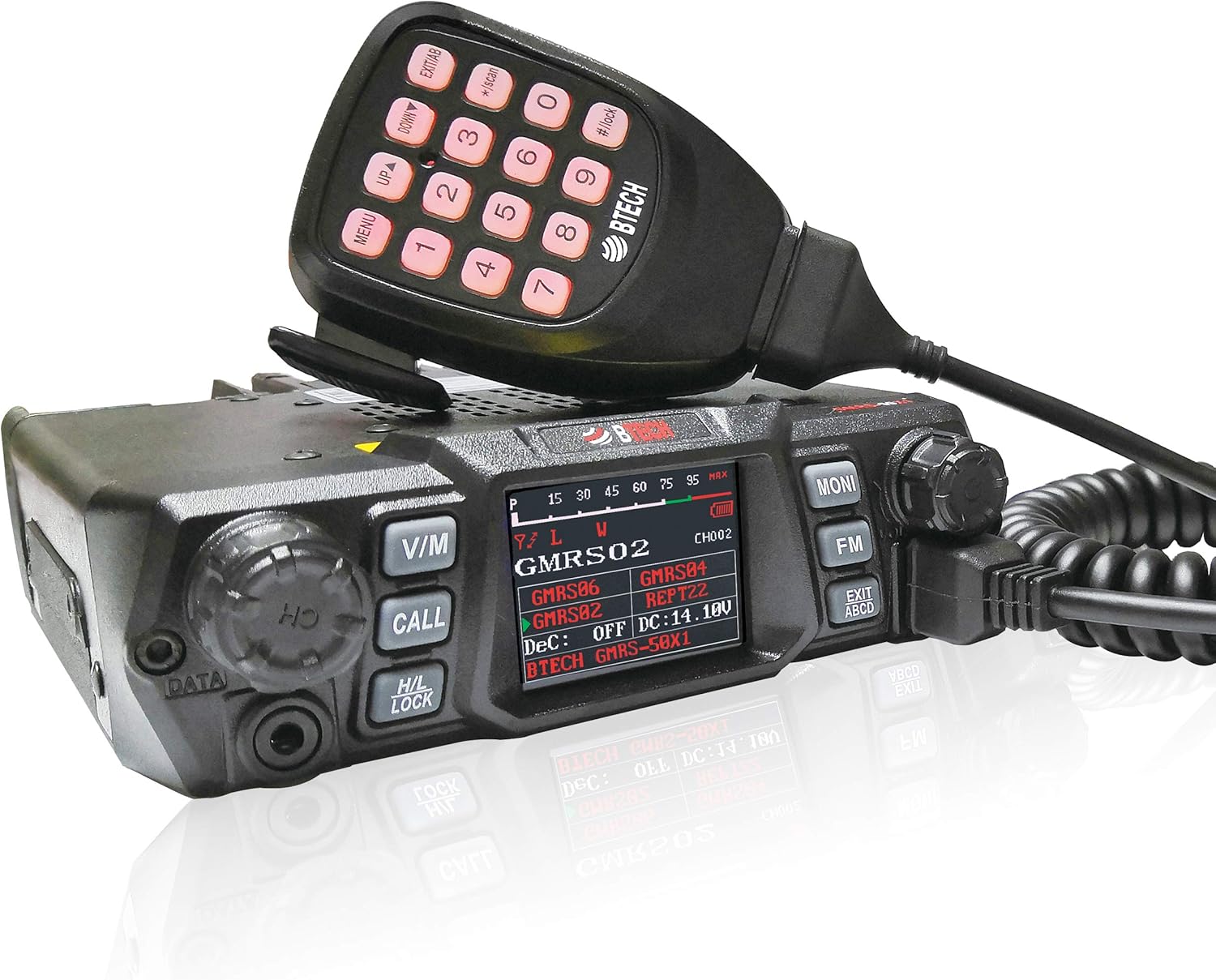 BTECH Mobile GMRS-50X1 50 Watt GMRS Two-Way Radio, GMRS Repeater Capable, with Dual Band Scanning Receiver (136-174.99MHz (VHF) 400-520.99MHz (UHF))