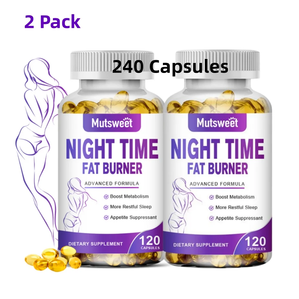 (2 Pack)Night time Fat Burner, Weight Loss Pills for Women & Man - Diet Pills for Women & Man- Appetite Suppressant - 240 Veggie Weight Loss Diet Pills
