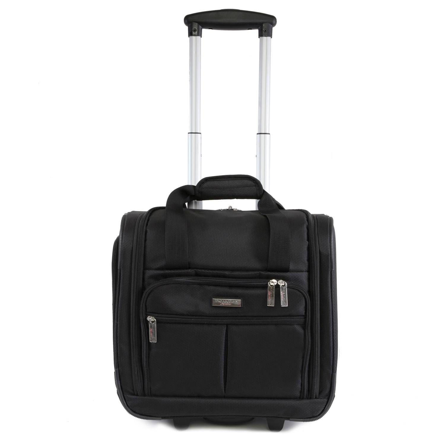 Pacific Coast Underseat 15.5 Rolling Tote Carry-On Black