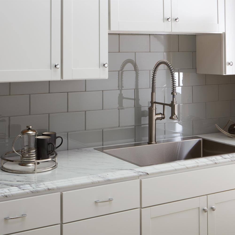 Hampton Bay 8 ft. Laminate Countertop Kit in Calcutta Marble with Valencia Edge