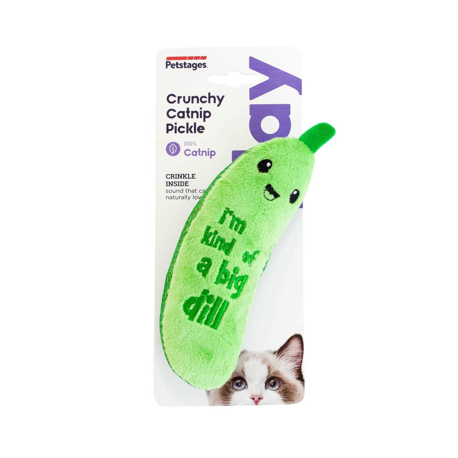 Petstages Crunchy Pickle Kicker Catnip Cat Toy - Pet Supplies online store