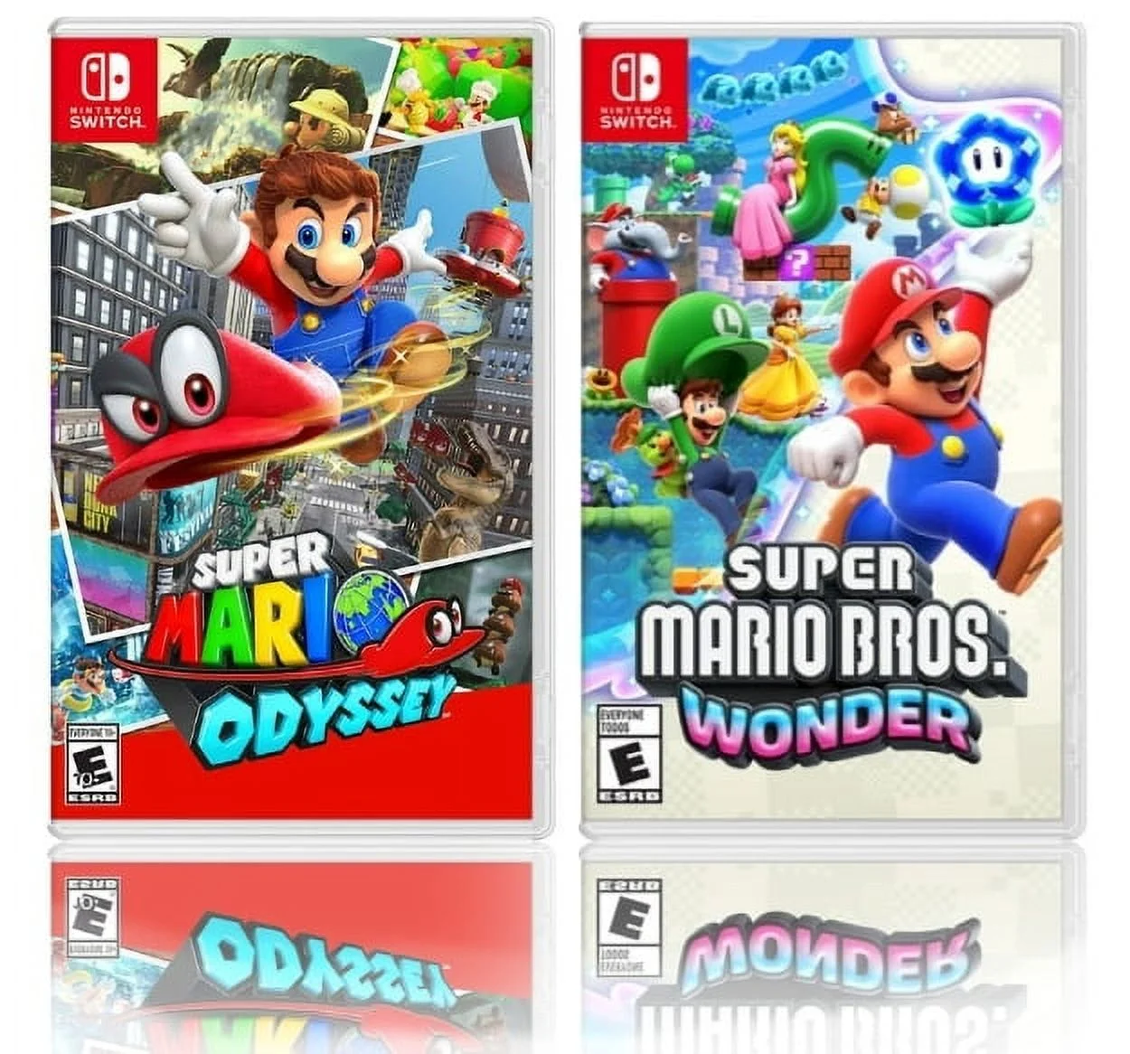 Super Mario Bros. Wonder + Super Mario Odyssey - [2] Two Physical Game Bundle Pack - Nintendo Switch - Radiant Selections