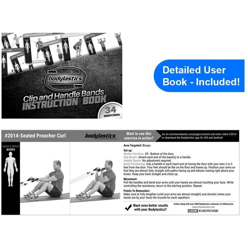 Bodylastics Resistance Band Set Resistance Bands with Handles Ankle Straps - Sports Supplies Online Store