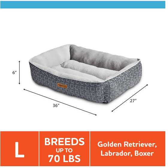 Vibrant Life Lounger Dog Bed - Pet Supplies online store