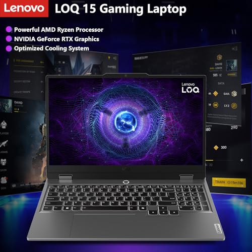 Lenovo LOQ 15 15ARP9 RTX 4050 Pro Gaming Laptop, 15.6 FHD 144Hz IPS Display, AMD Ryzen 7 7435HS, NVIDIA GeForce RTX 4050, 32GB DDR5, 1TB SSD, Backlit Keyboard, Wi-Fi 6, Bundle with PCO Laptop Cooler