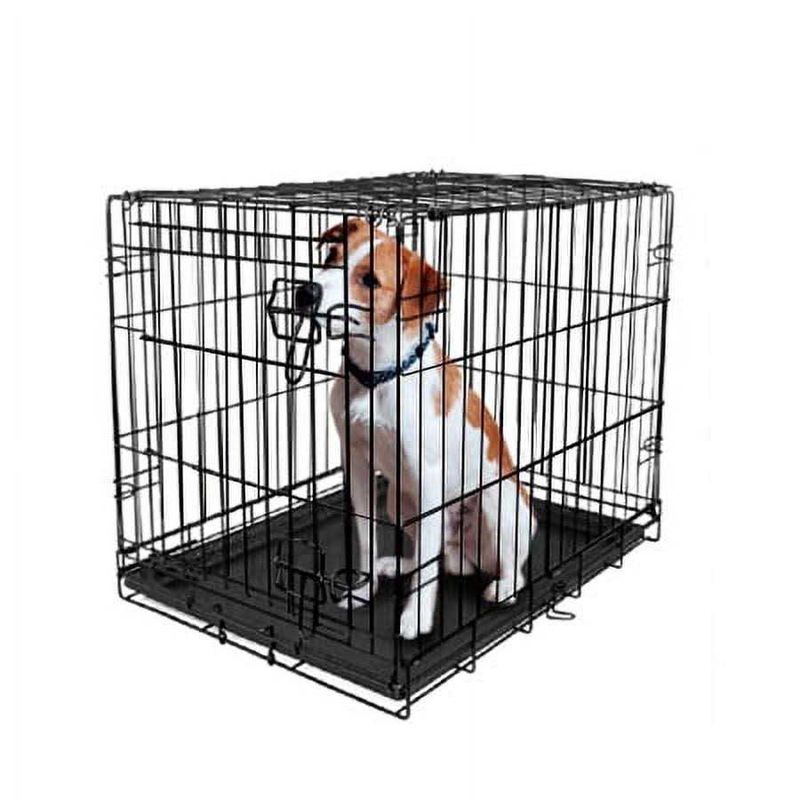 Vibrant Life Single-Door Folding Dog Crate with Divider - Pet Supplies online store
