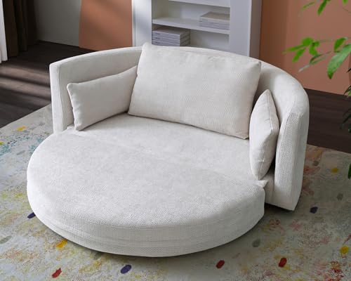 Convertible Fold out Futon Sofa Sleeper Chair, Convertible Sleeper Chair Bed with Pillows, Fold Out Couch Futon Sleeper Chair Guest Bed for Living Room Apartment Burgundy Red