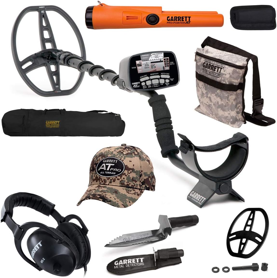 Garrett AT Pro Submersible Metal Detector Package with Pro Pointer AT