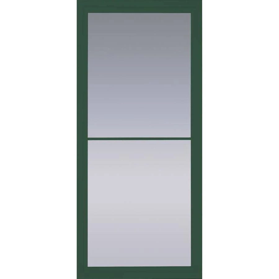 Pella Rolscreen 36-in x 81-in Green Full-view Universal Reversible Aluminum Storm Door | 5600122E