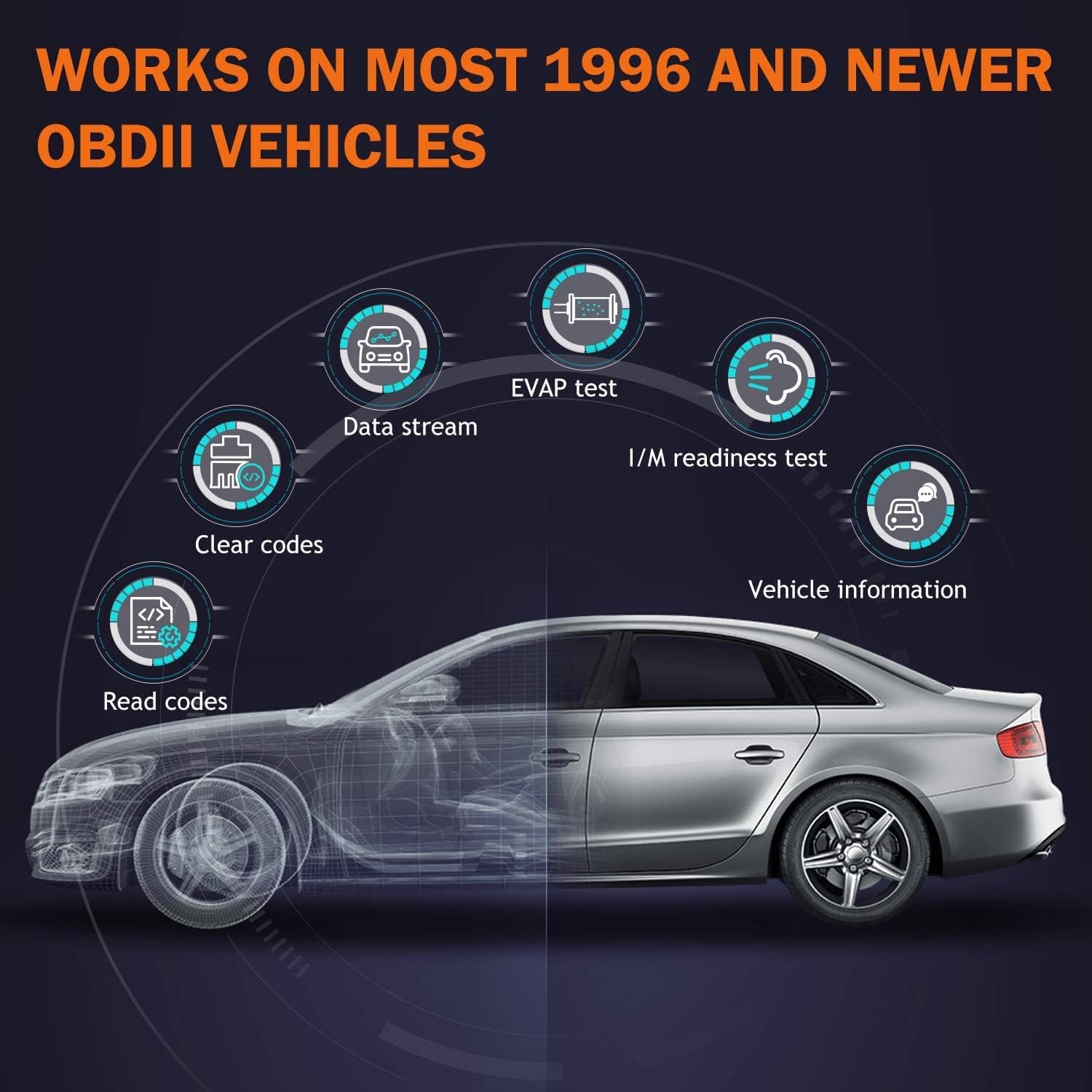 ANCEL FD700 All System OBD2 Scanner for Ford Vehicles Automotive Code Reader Diagnostic Scan Tool with SRS SAS Calibration Oil TPMS IQA EPB BMS DPF Regen EGR Reset