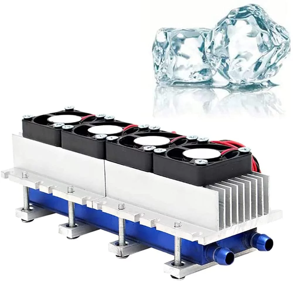 4 Chip Refrigerator Thermoelectric Peltier Cooler Water Cooling Device 288W 12V 4Chip Semiconductor Refrigeration Kit