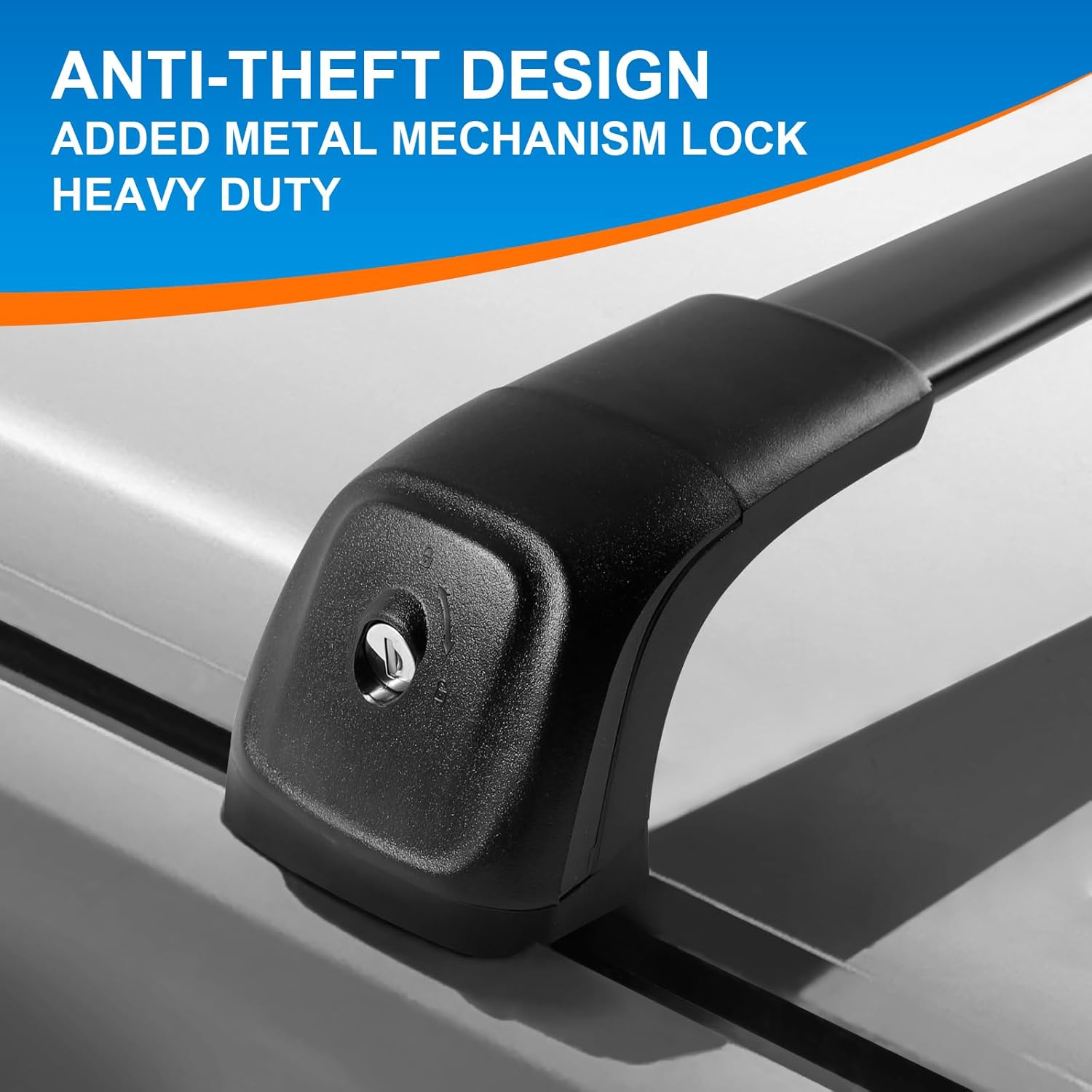 220lbs Roof Rack Cross Bars Compatible with Toyota Tacoma 2005-2023 Double Cab (without Side Rails), Heavy Duty Lockable Rooftop Aluminum Black Crossbar Bike Kayak Car Snowboard Carrier Luggage