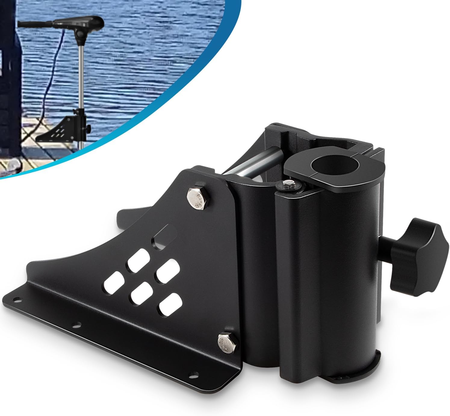 Universal Trolling Motor Deck Mount Replacement for Newport Vessels Pontoon Motor Bracket for Shafts Between 1.15